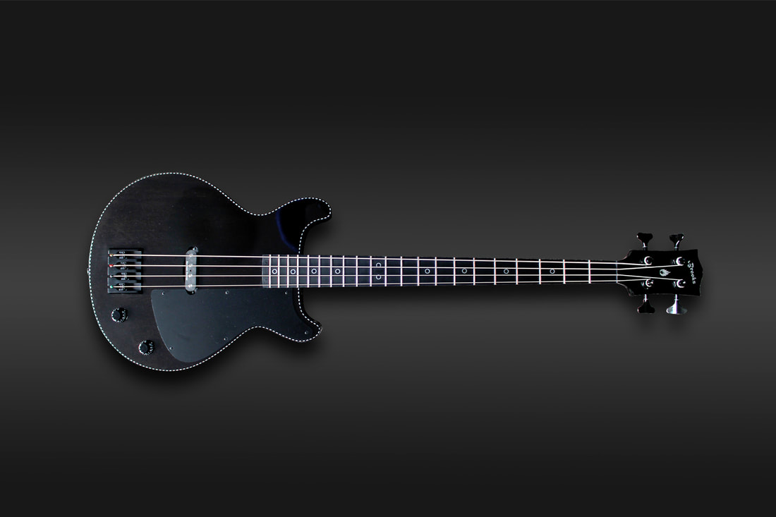 Brooks EB-PL-Noir, transparant black bass with fifties P single coil